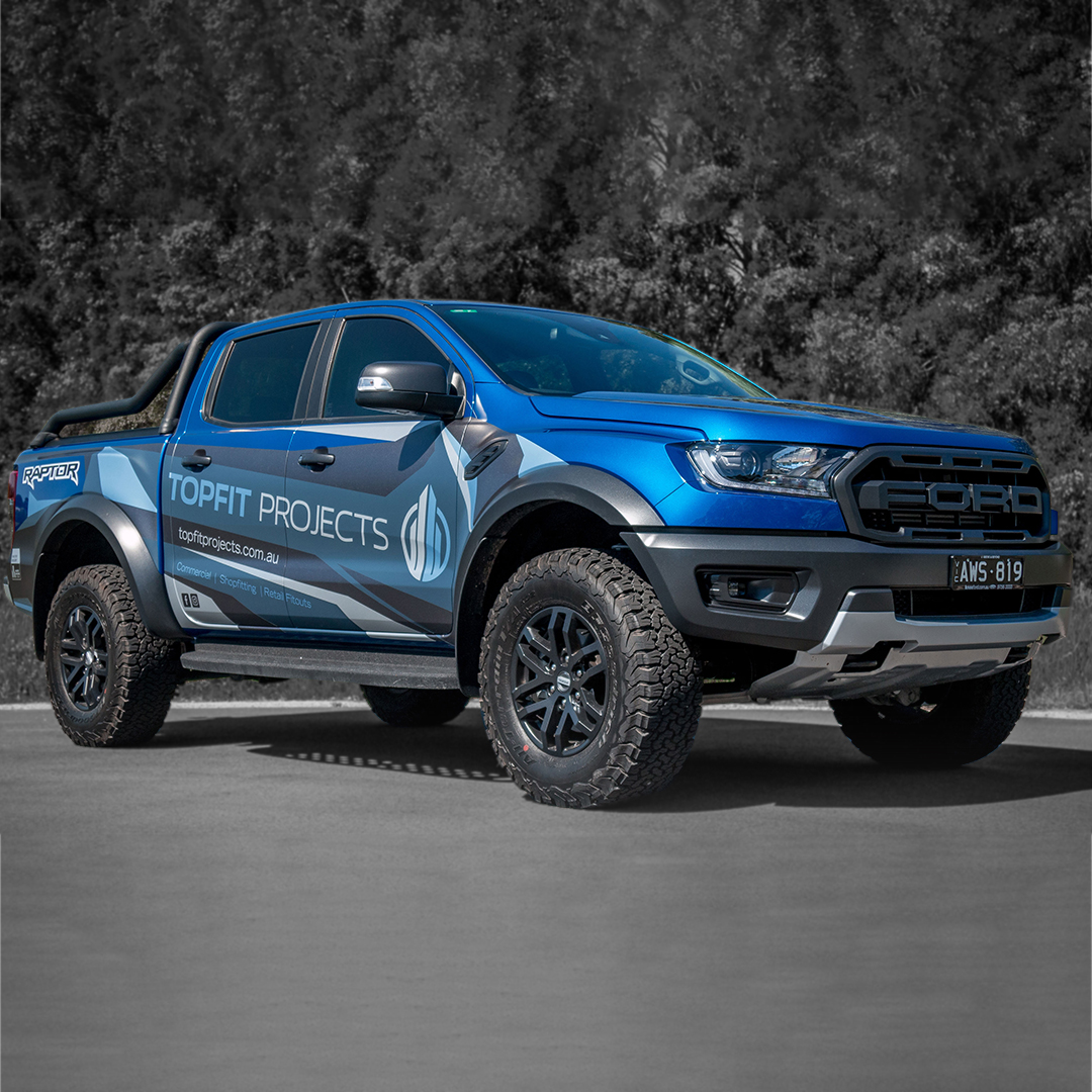 Topfit projects, vehicle, signage, ford, ranger, raptor