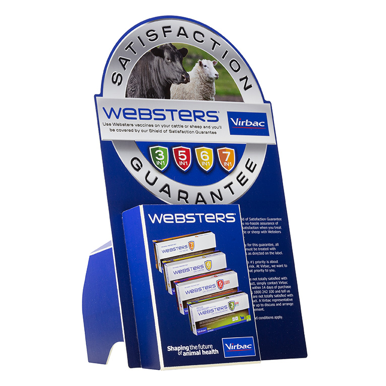 Virbac Websters POS Point of Sale Display Stand